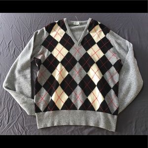 The Scotch House V-neck Sweater L/XL 100% Lambwool